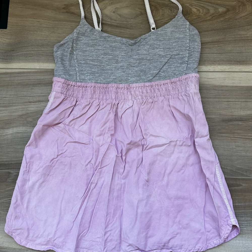 lululemon athletica Gray and Pink Tank Top